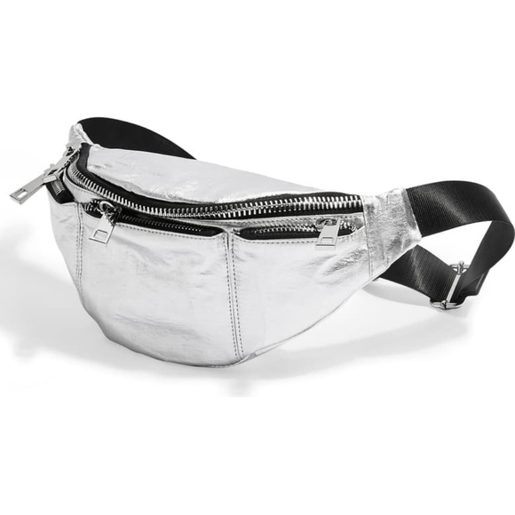 🎄NWT Last One! Top Shop Silver Warsaw Belt Bag - Picture 5 of 8